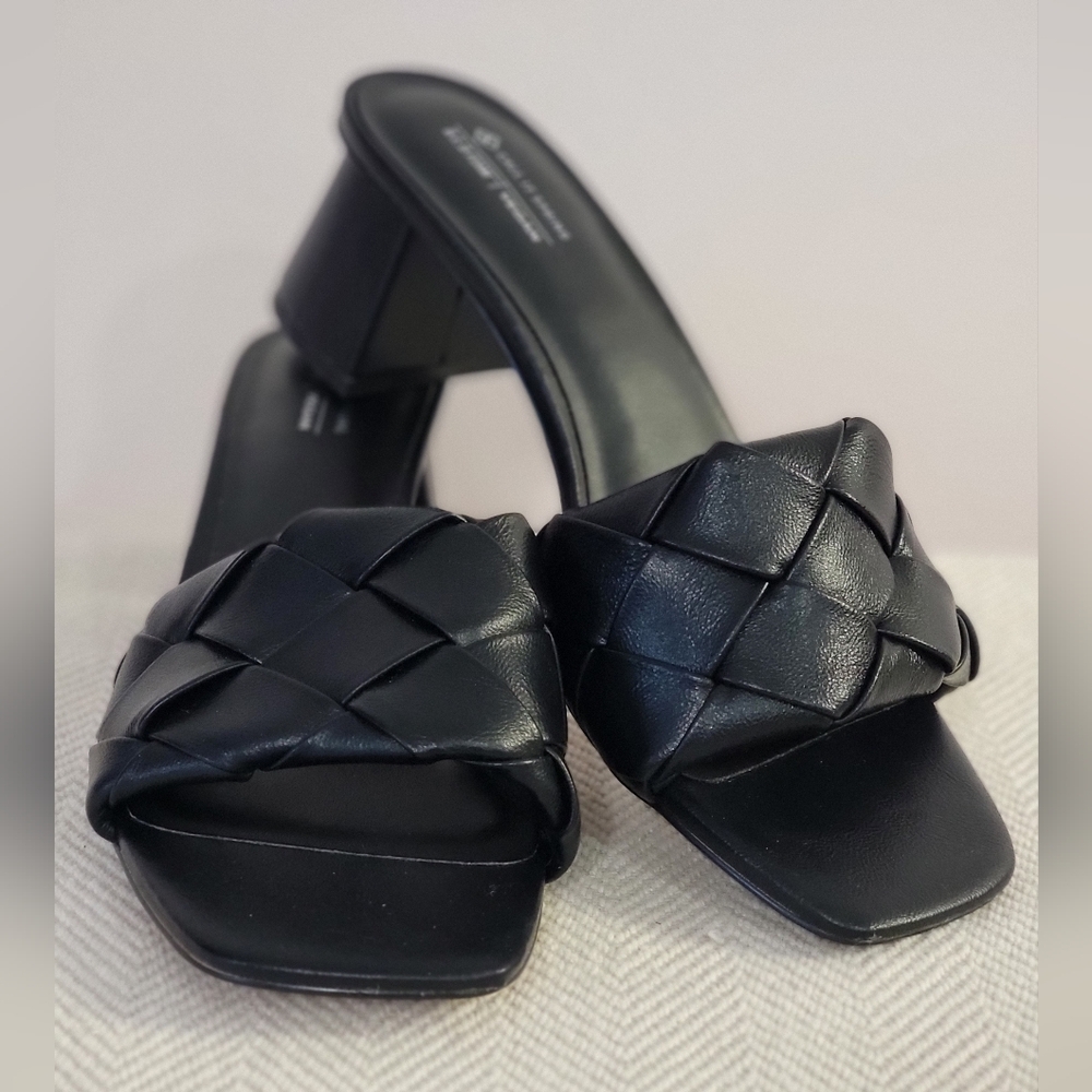 Call It Spring Black Braided Heels